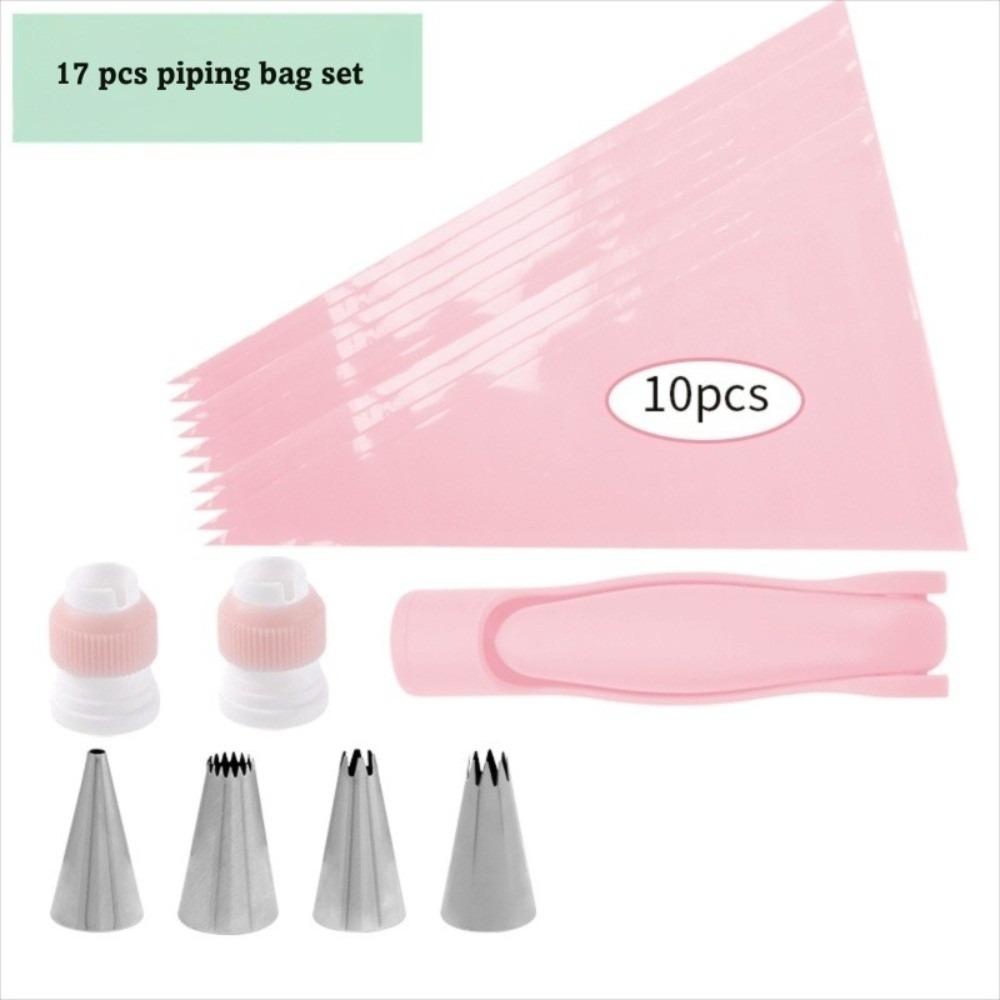 17 pcs/Set Reusable Baking Tool Kit with Nozzle Tips Pastry Icing Pen Piping Bag  Piping Aid