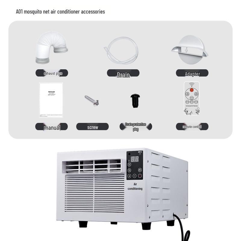 1900BTU Portable Outdoor Air Conditioner with Mosquito Net and Free Installation