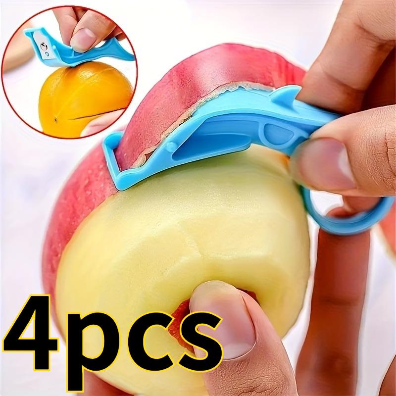 1 Stück Delfin Daumen Apfelschäler - Obstschälwerkzeug zum Schälen von Früchten - Eine Birne mit dünner Schale schälen - Orangenschalen-Entferner