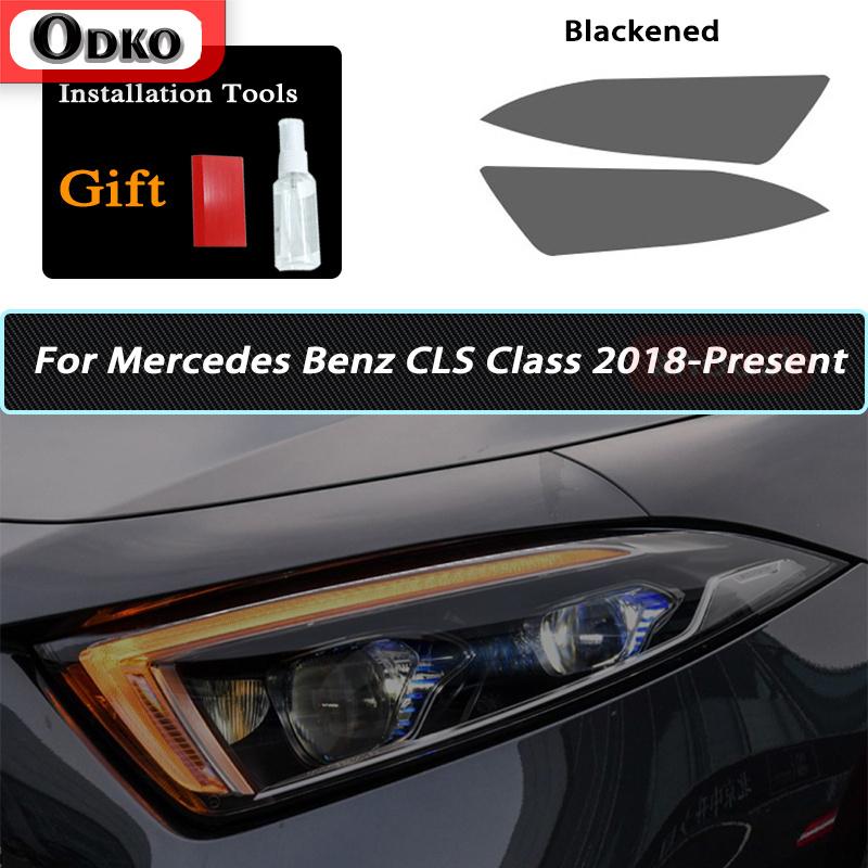 

Smoked Black TPU Sticker Car Headlight Protective Film For Mercedes Benz W177 W176 W205 W206 C117 C118 X156 X253 C253 W213 W218 CLS 18-On