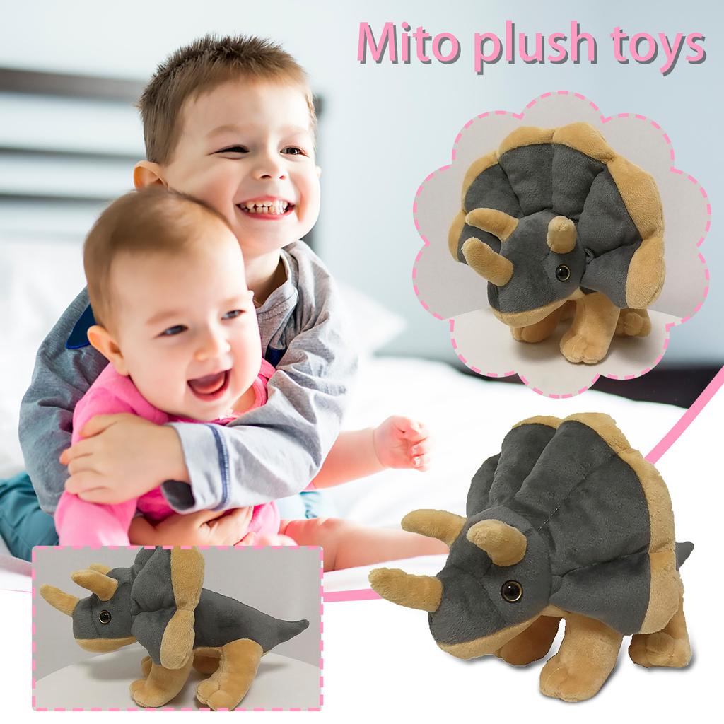 Cute Triceratops-Plush Dinosaur Doll Kid Birthday Gift Plush Toy  Soft Dinosaur