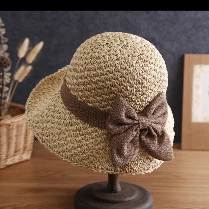 Summer Straw Hat Women's Foldable Versatile Sunscreen Sun Hat Sun Hat Children's Basin Hat Japanese Literary Fisherman