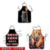 Cartoon Cat Pattern Waterresistant Cooking Apron For Men Women And Kids In Casual Style