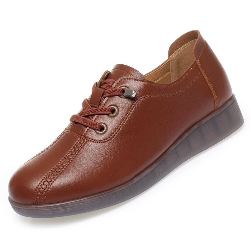 

Мода 2024 года, модная весенняя женская обувь, мягкие кожаные лоферы, повседневная обувь, мягкие, удобные, дышащие, универсальные, нескользящие, плоские туфли 36