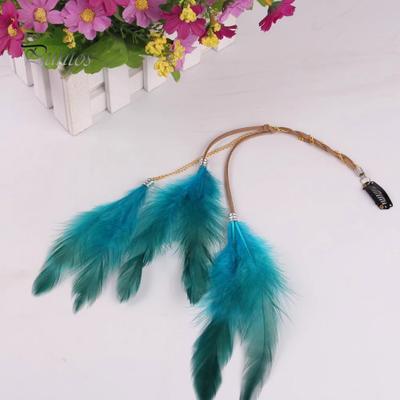 Haarnadel mit Federn, buntes Leder, lange Quaste, Haarspange, einfach passende Kopfbedeckung, Haar-Accessoires für Themenpartys