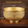 Golden Copper Tableware Set: Bowl, Chopsticks, and Spoon - Elegant Home Display
