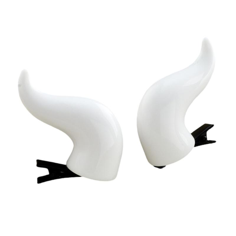 

1 Pair Devil Horn Hair Clip for Halloween Cosplay Costume Accessory Horn Hair Pin Adult Anime Props Dressingup Headwear білий