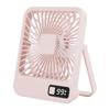 New ultra-thin fan Mini portable office with strong wind Desk Fan Portable USB Rechargeable Fan With Power Display 5 Speeds