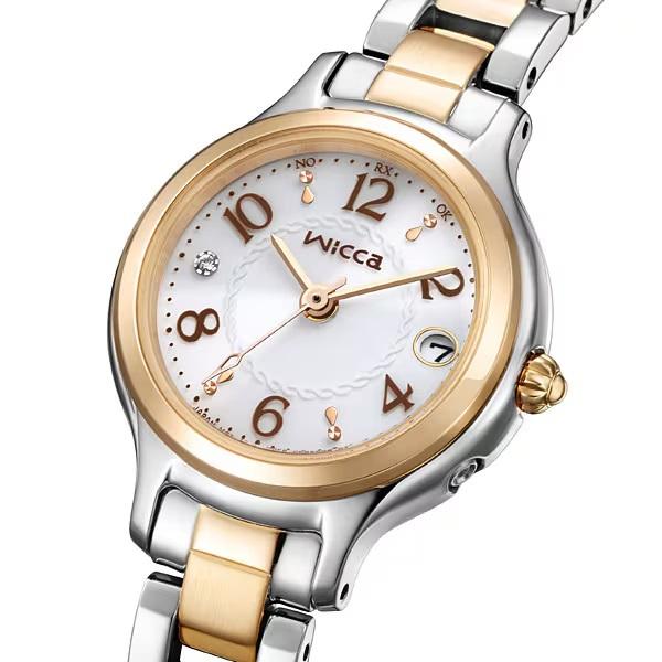 Citizen Wicca Watch No Battery Replacement Needed Watch Special KS1-937-13 Solar-Powered Radio-Controlled Women's Perfect Gift