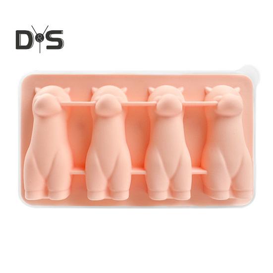 Alpaca Ice Mold Silicone BPA-Free Easy Release Ice Pop Mold Reusable Soap Candle Mold DIY Ice Cream Maker for Home Kitchen Outdoor Travel Dining