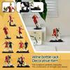 Football Player Figure Resin Craft Statue Ornaments Abstract Ball Memorial Sculpture Decoration