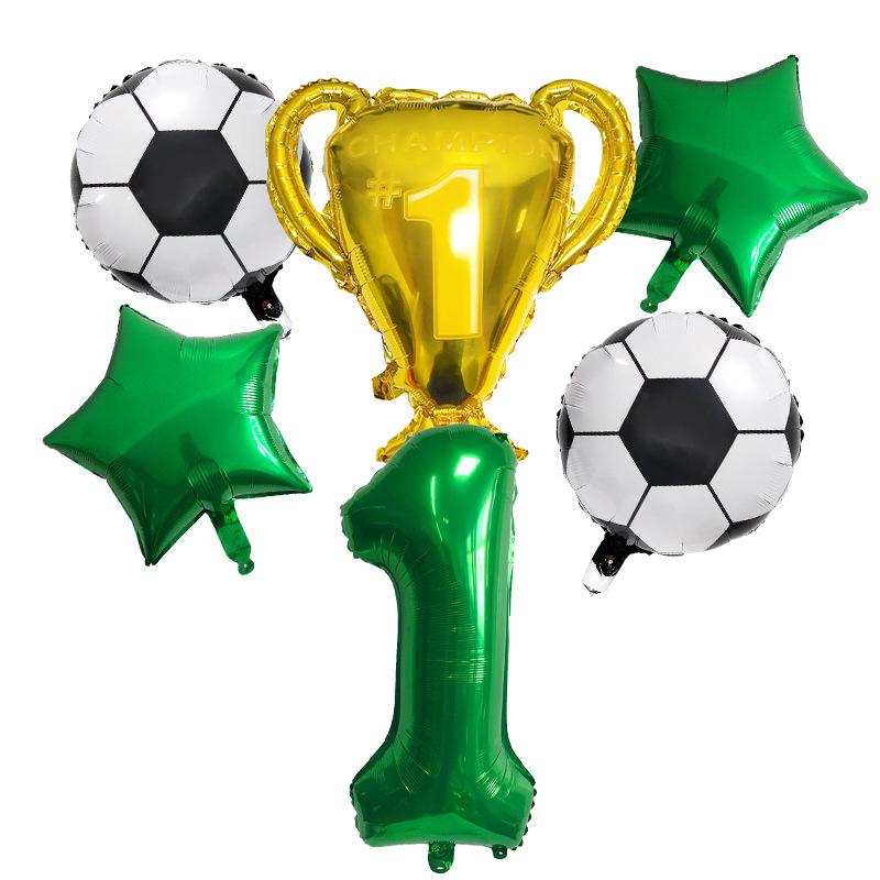 

Sports Series Football Champion Aluminum Film Balloon Set Children s Birthday Party Competition Theme Scene Arrangement Supplies Football Champion Set 1