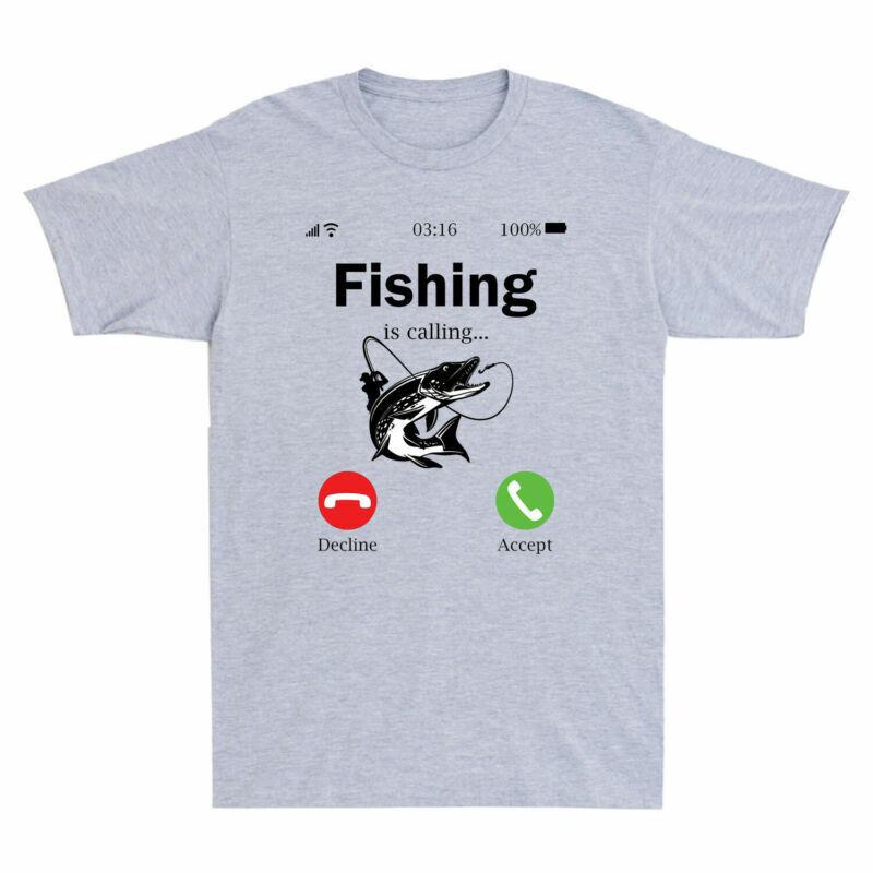 Shirt T Accept Calling Tee Fishing Fishing Phone Screen Is Funny Shirt Decline 2XL