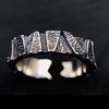 Adjustable Open Ring Men Women Vintage Geometric Sterling Band Retro Unisex Jewelry Gift