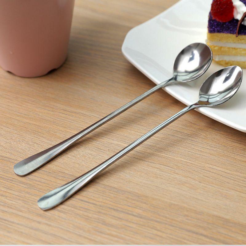 Korean Stainless Steel Long Handle Spoon - Creative Thick Soup & Children's Coffee Spoon
