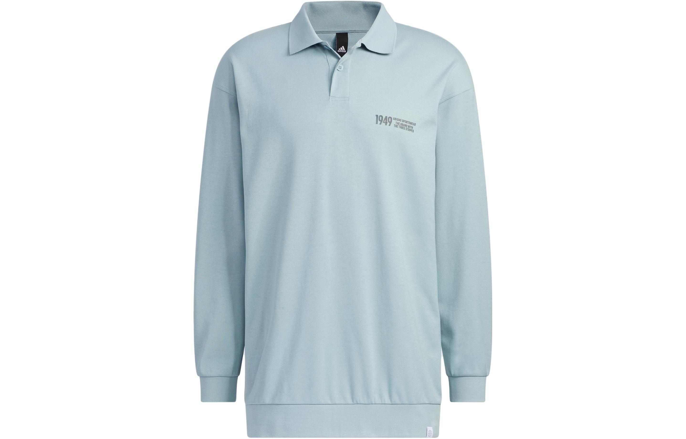 Adidas Polo Shirts Men s Gray Polo Collar Moderate Straight Fit IK3509 L