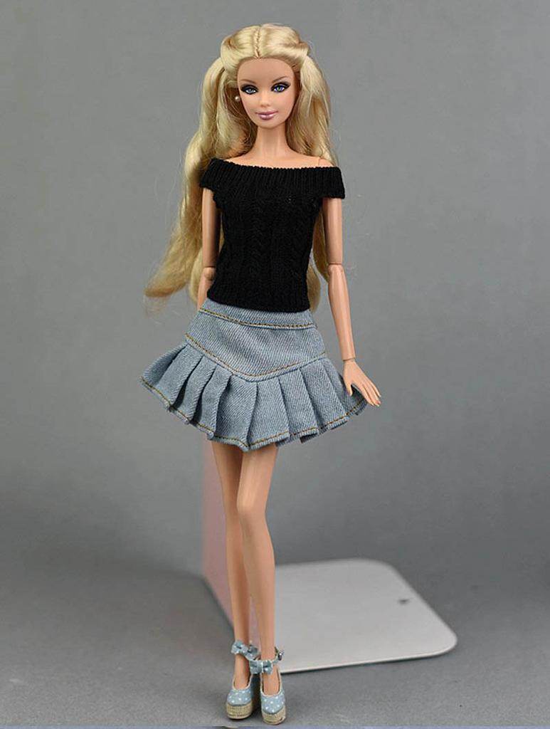 Ren Manuel Strikket Håndlaget Genser For Barbie Dukke Leker For Barn For Barbie Prinsesse Dukke Klær 1/6 Dukketilbehør