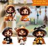Car Pendant Halloween Series 2D Doll Charm Ghosts Pumpkins Skeletons Festive Car Ornament Auto Rearview Mirror Decoration