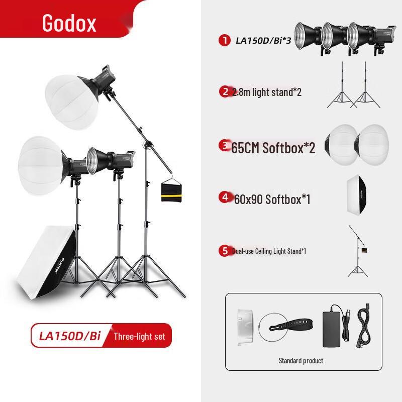 Godox LA150D LED Video Light 3-Light Kit