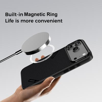 ABEEL CF-Lyocell Serie Für iPhone 17 Pro Hülle Kompatibel mit MagSafe Mikrofaser + PC + E-TPU Handyhülle