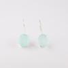 Aqua Chalcedony Gemstone 925 Sterling Silver Jewelry Drop/Dangle Earrings 1.05" EE-173-18