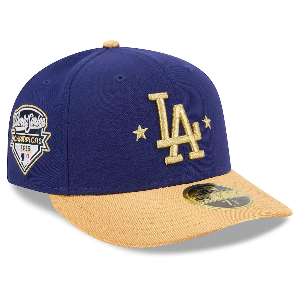 2026 Золотая Коллекция Кепка LP59FIFTY Los Angeles Dodgers MLB 2026 ЗОЛОТАЯ КОЛЛЕКЦИЯ ПЛОТНО СИДЯЩАЯ КЕПКА Синий LOS ANGELES DODGERS Кепка НИЗКАЯ КОРОНА НИЗКИЙ ПРОФИЛЬ LP5950 синий