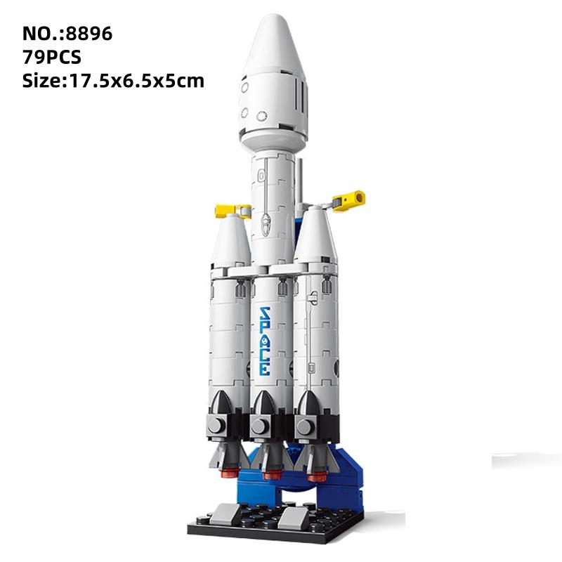 Space Aviation Manned Rocket Model Building Blocks Aerospace Station Bricks City Construction Toys for Kids Children Boys