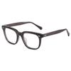 Retro-style anti-blue light glasses, a trendy and versatile option for both men and women, with a flat lens design that makes the face appear