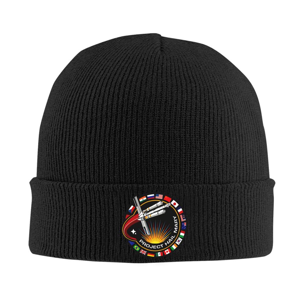 Amaze Project Hail Mary Beanie Hats Knit Hat Adult Unisex Hip Hop Elastic Caps Spring Outdoor Sport Graphic Bonnet Hats