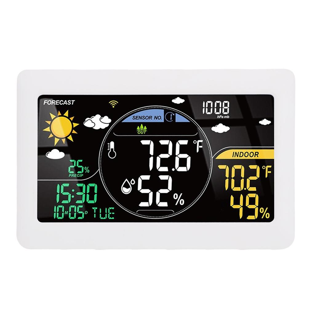 LCD Display   Kit, Indoor Outdoor Wifi Temperature Humidity Weather Forecast, 12-24H Forecast with APP, for Home and   Use