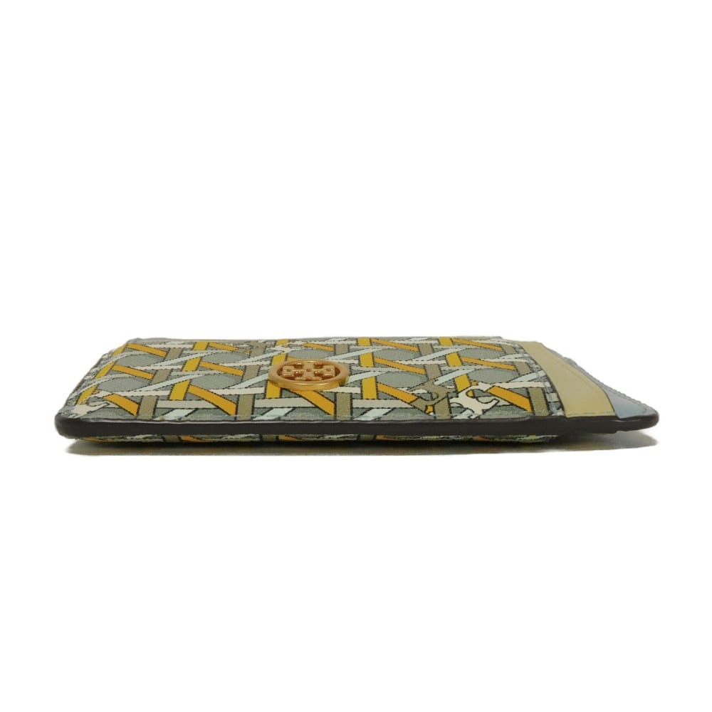 Used Robinson Fragment Case 10833, 79423, 7943, Saffiano Card Case with Double T Logo, Multicolor, Unisex from Japan