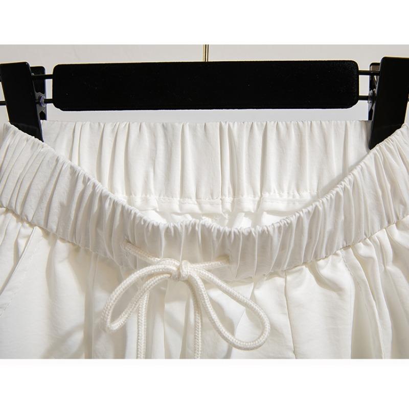 Dimanaf Summer 2025 Plus Size Women High Waist Wide Leg Pants Loose Basic Elastic Harem Pants Casual Long Trousers