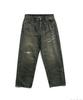 MIDUPDATE Slashed Black Loose Fit Jeans
