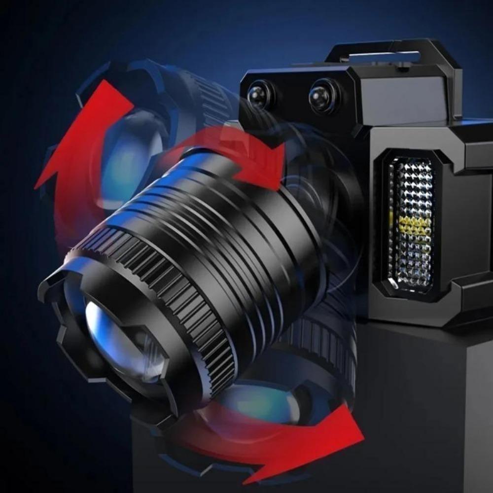 Induction LED Headlamp 5 Lighting Modes USB Rechargeable Head Torch Outdoor Camping Fishing Waterproof Headlight Power Bank