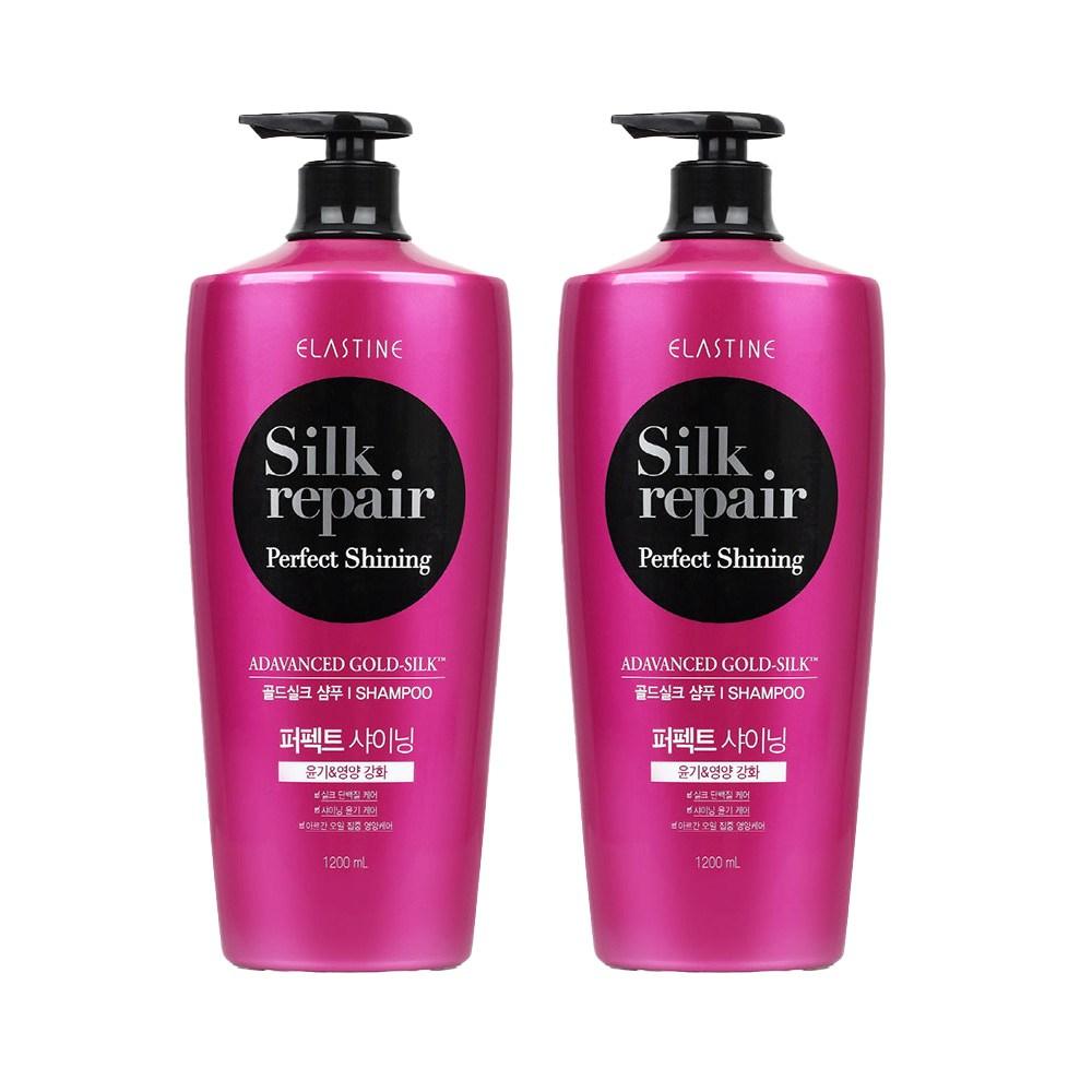 Elastine Silk Repair Perfect Shining Gold Silk Shampoo, 1.2L, 2 ea.