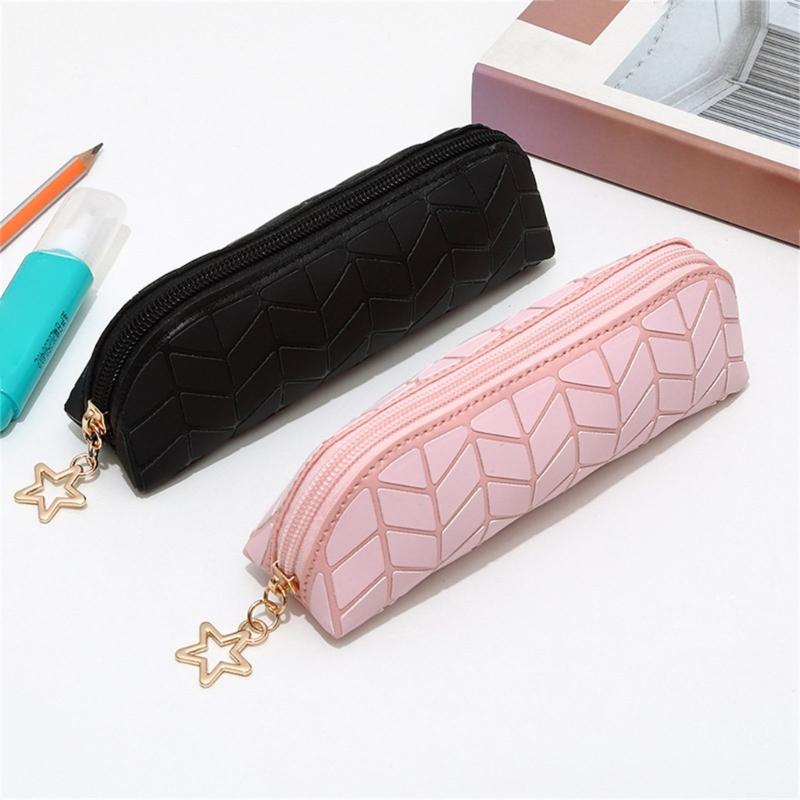 Zippered Design Pen Holders Premium Pen Storage Bag Stationeries Case Pencil Organizers For Students and Professional
