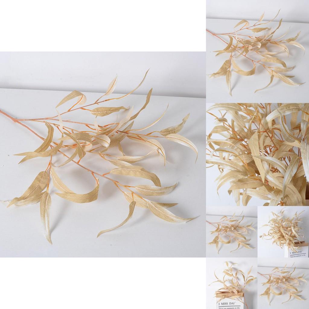 Large Willow Leaf Silk Flower For Wedding Arrangements And Outdoor Home Decor