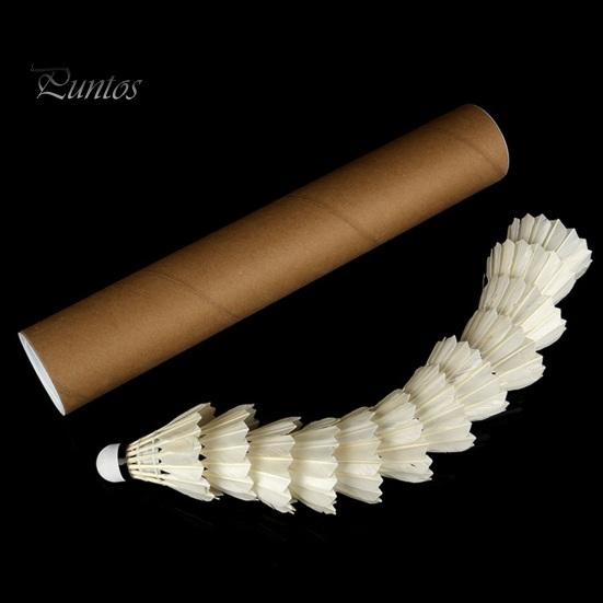 Goose Feather Badminton 3/6/12Pcs Shuttlecocks Durable High Fine And Even Elasticity for Training Entertainment Carefully Selected Shuttlecock