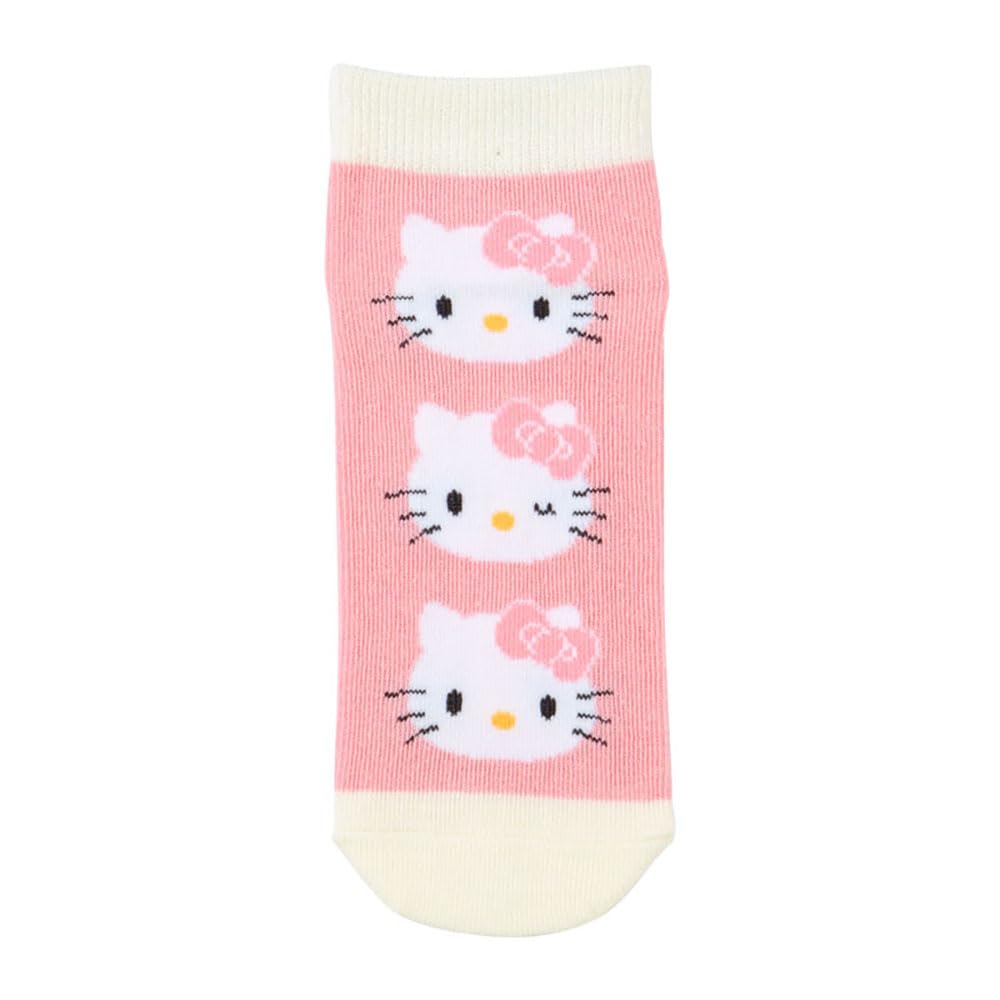 Sanrio Sneaker Socks Sizes Hello Kitty Character 453293 Kids' (3-Pair Set), 16-18cm, Socks,