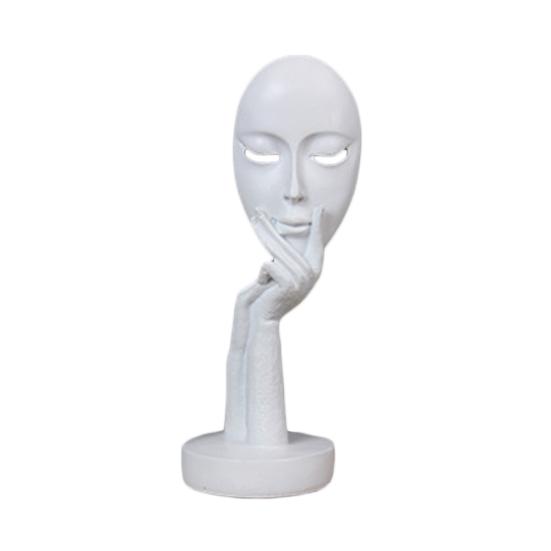 

Абстрактная модель человеческого лица для дома, гостиной, витрины, настольного декора, подарка, художественного ремесла S белый