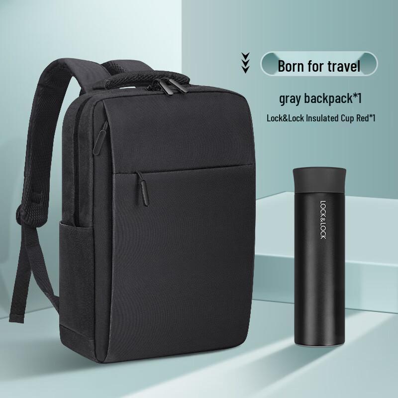 Business Backpack & Thermos Cup Gift Set