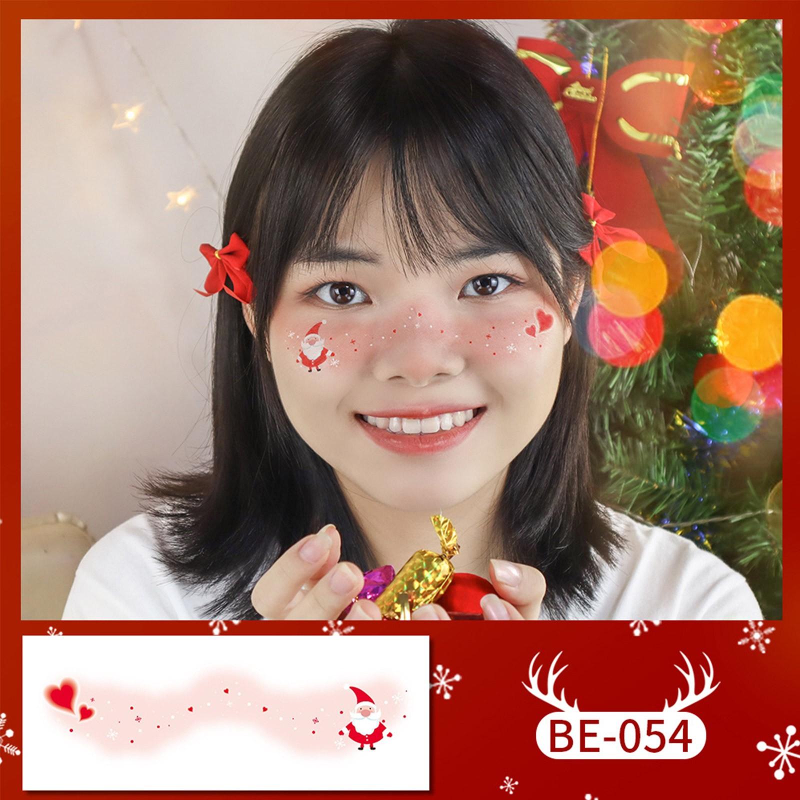 

Рождественские наклейки для глаз с изображением лица, подводка для глаз, тени для век, временные наклейки, наклейки для женщин и девочек, костюм на Хэллоуин, одежда для косплея, аксессуары для вечеринок One Size