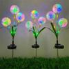 Solar Dandelion Flower Lights 3 Onion Head Outdoor Garden Decoration for Lawn Yard Wedding Christmas Decor