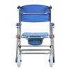 Folding Commode Chair with Wheels, 3-in-1 Shower and Toilet Chair for Elderly, Portable Design