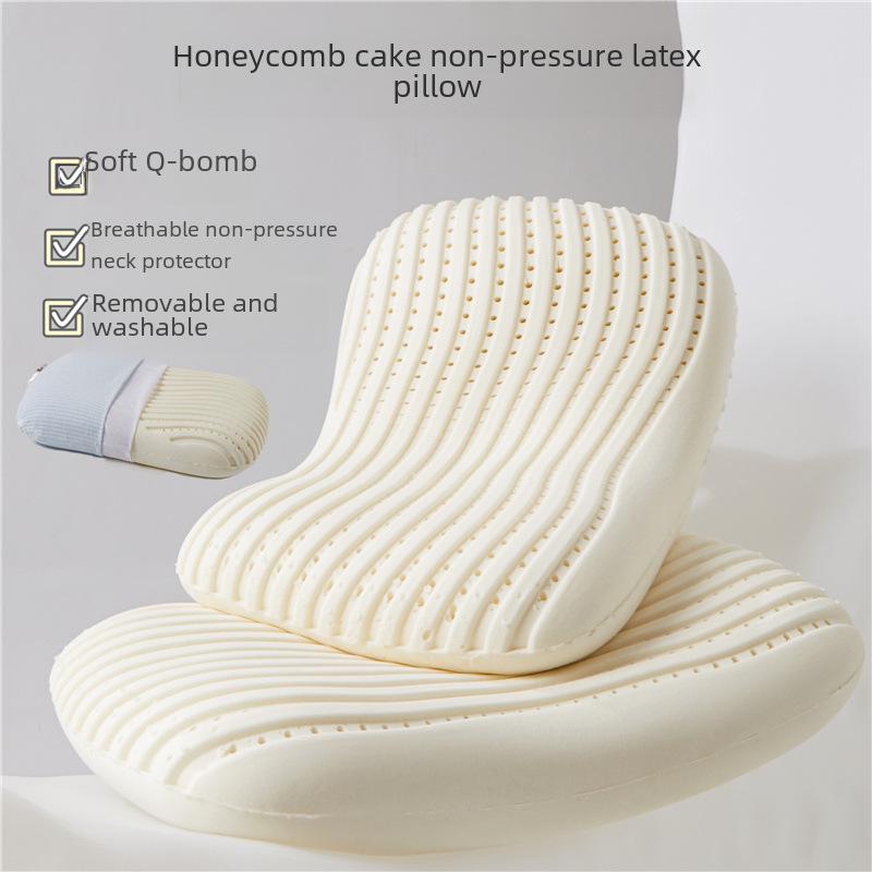 Breathable Summer Latex Cervical Pillow for Better Sleep - Single Pillow for Men, Students, and Hotels