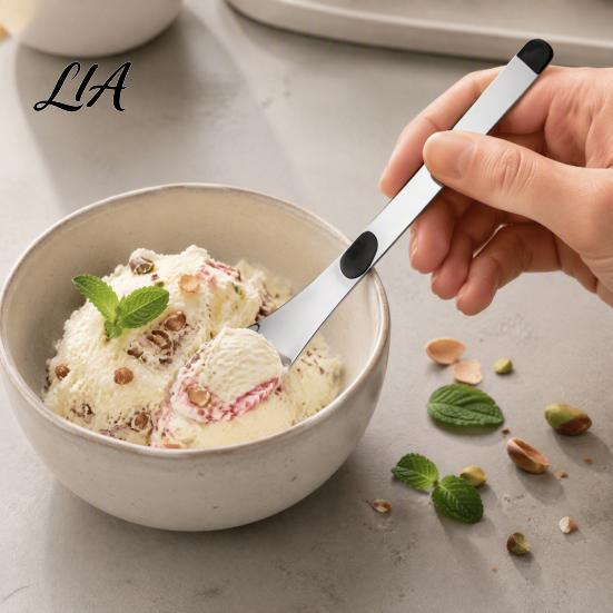 Stainless Steel Ice Cream Spoon 304 Spoon, Multi-Purpose Dessert Scraper Daily Use Serving for Yogurt Jam Oatmeal, Dishwasher Safe Kitchen Stirring