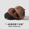Beret children autumn and winter Internet celebrity temperament painter hat showing face small versatile big head circumference pumpkin bud hat