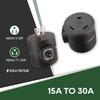 RVGUARD Overload Protector RV Power Adapter Plug Circuit Breaker, 30 Amp To 110 Volt RV Adapter Plug, NEMA 5-15P To NEMA TT-30R Electrical Power