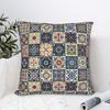 Moroccan Tiles Pattern Square Pillow Cases Retro Morocco Style Cushion Cover Zippered Throw Pillow Case Cover for Car 40x40cm