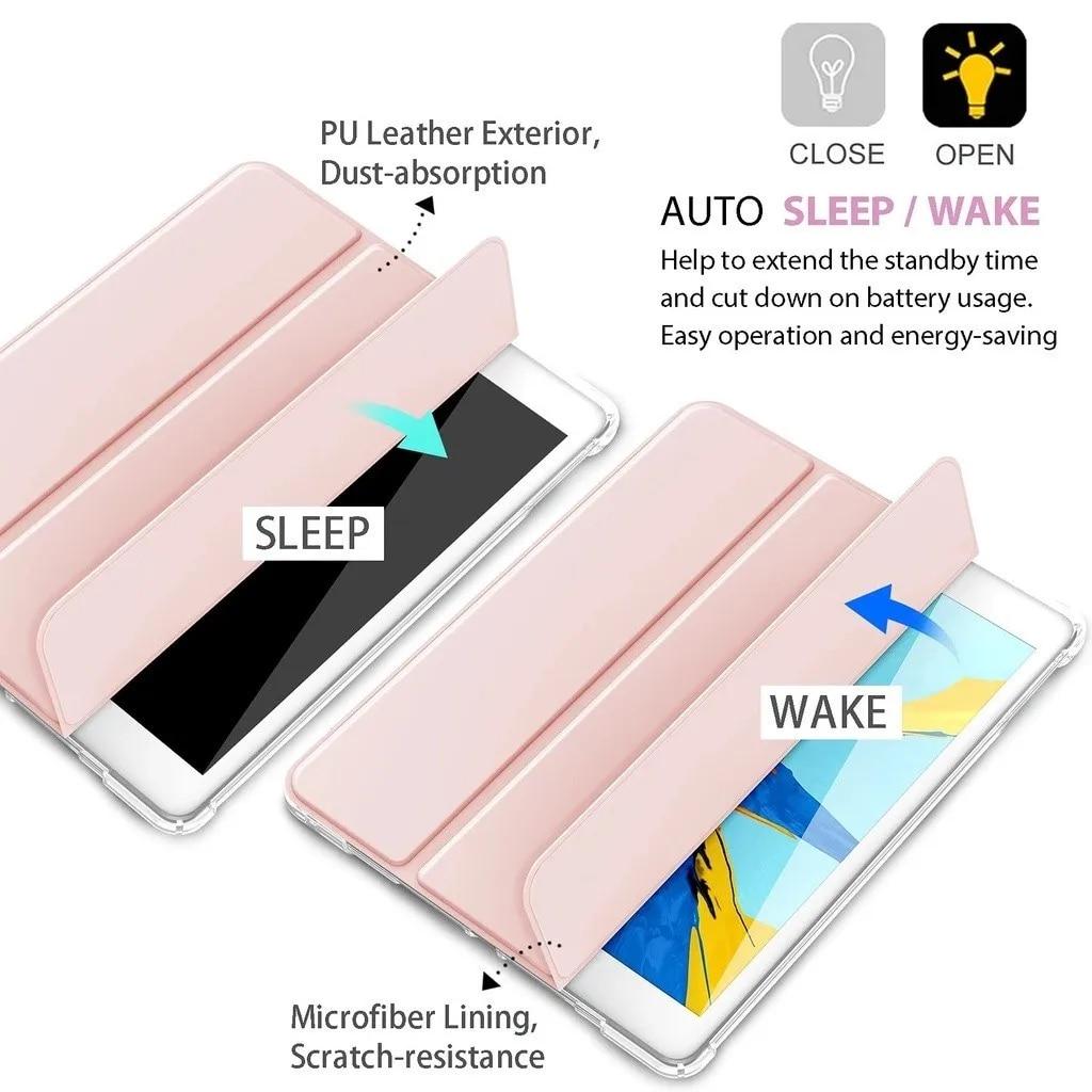 Mykt silikondeksel for Lenovo Tab M11 11 tommer 2024 Pad 11 P11 11,5 M10 Plus 10,6 P11 Plus Pro 11,5 Triple Fold Transparent deksel